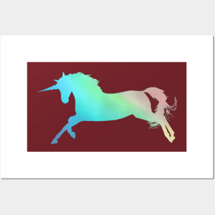 Beautiful iridescent unicorn Posters and Art